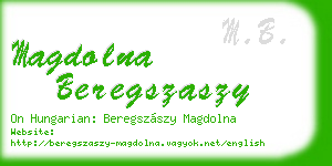 magdolna beregszaszy business card