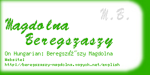 magdolna beregszaszy business card